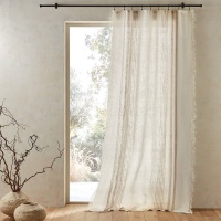 Занавеска 100 лен Aglaa 140 x 180 см белый AM.PM  фото, kupilegko.ru